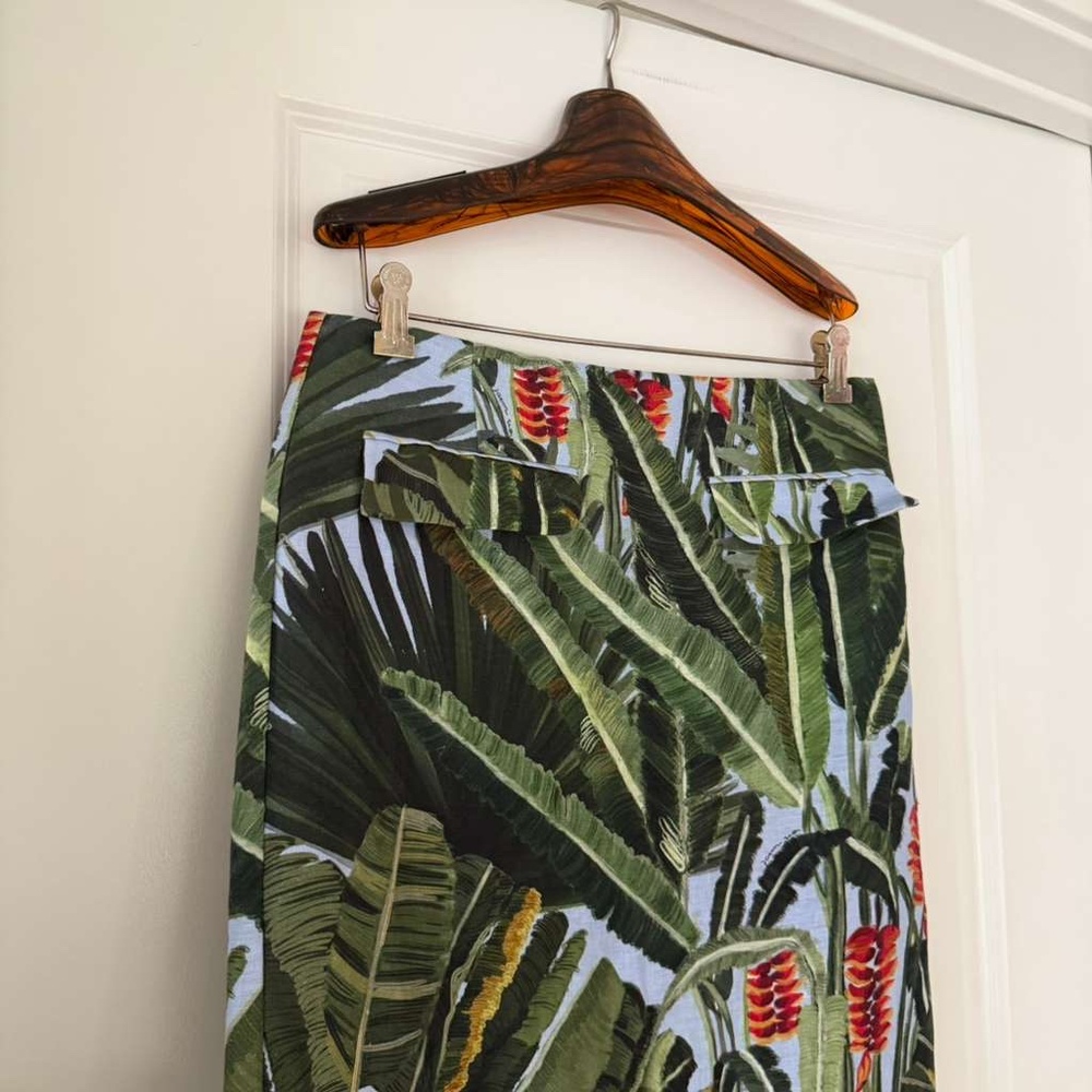 FARM Rio Green Tropical Print Midi Skirt - Picture 2 of 9